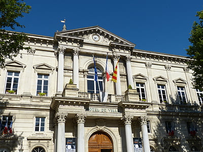 avignon, france, provence, historically, town hall, architecture, facade