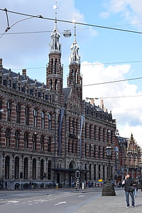 Olandijoje, Amsterdamas, Europoje, Miestas, tiltai, kapitalo, Architektūra