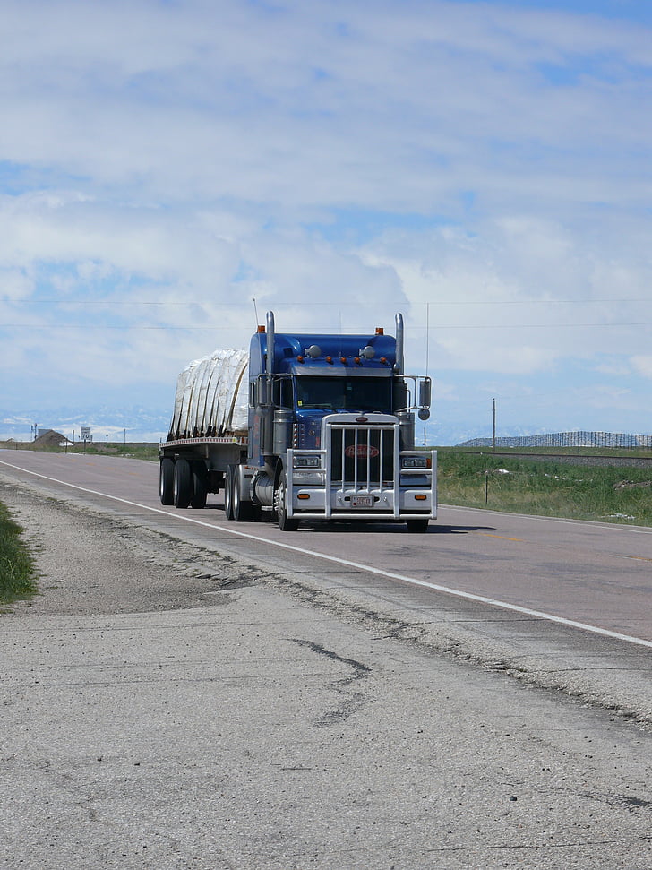 samochód ciężarowy, transportu, amerykański truck, transportu, pół-ciężarówka, przewóz ładunków, autostrady