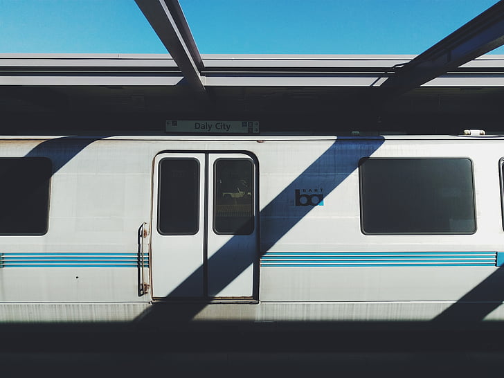 Фотографія, білий, поїзд, Станція, перевезення, подорож, подорожі