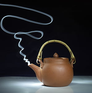 teapot, tea, painting with light, smoking, steam, tea - Hot Drink, drink