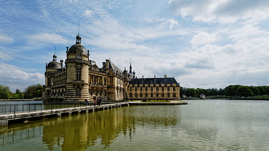 Chateau, Chantilly, Frankrike, Picardie, slott, Chateau chantilly