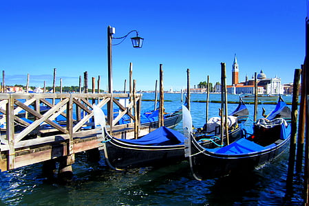 Venecia, góndolas, canal, gran, canal