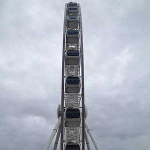 panoramsko kolo Wiener Riesenrad, razpoloženje, oblaki, siva, Brisbane, Avstralija, mesto