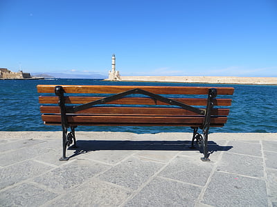 sols, jūra, Crete, promenāde