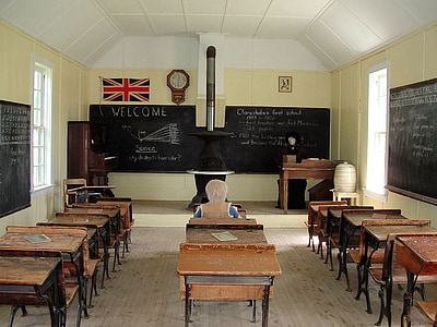 old school room, school room, education, canada