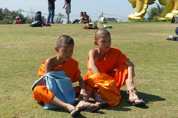 Tailàndia, monjos, taronja, budisme, monjo