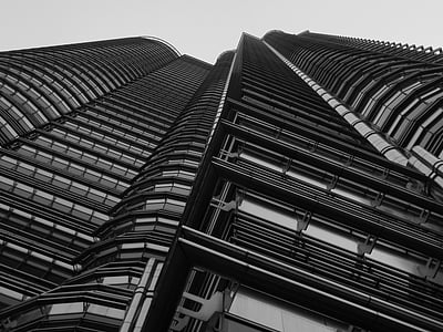 Куала Лумпур, Petronas twin towers, Малайзия, небостъргач, сграда, архитектура, град