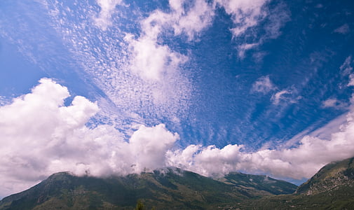 mraky, Monti, Horská krajina, Maratea, pěší turistika