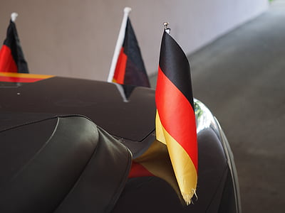 vėliavos ir gairelės, Vokietija spalvos, vėliava, Juoda, raudona, Auksas, nacionalinės