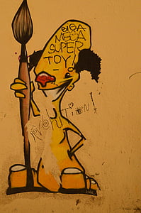 graffiti, městský, pouliční umění, Avignon
