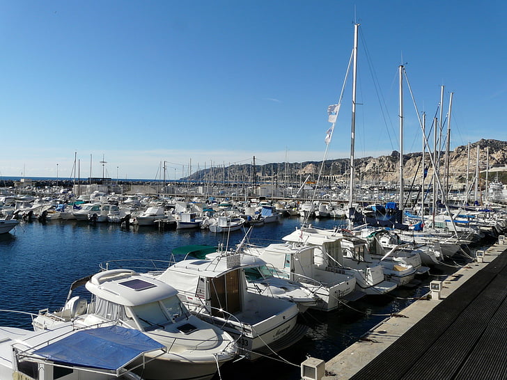 Marsella, puerto viejo, Francia, Puerto, embarcación náutica, mar, Marina