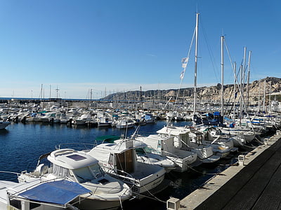 Marseille, vieux port, France, Harbor, bateau nautique, mer, Marina