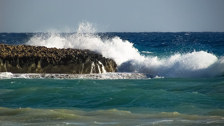 wave, smashing, rocky coast, sea, cape, nature, crush