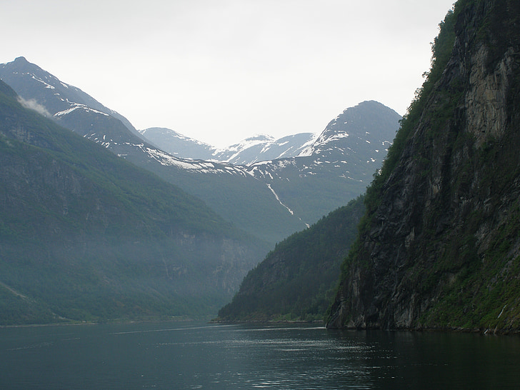 Fjord, musim panas, Norwegia