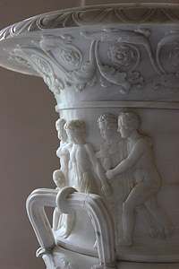 vaza, mramor, skulptura, St petersburg Rusija, Gatčini, palača, dvorac