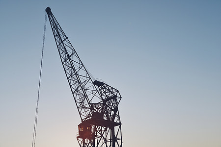 crane, construction, isolated, building, industry, site, structure
