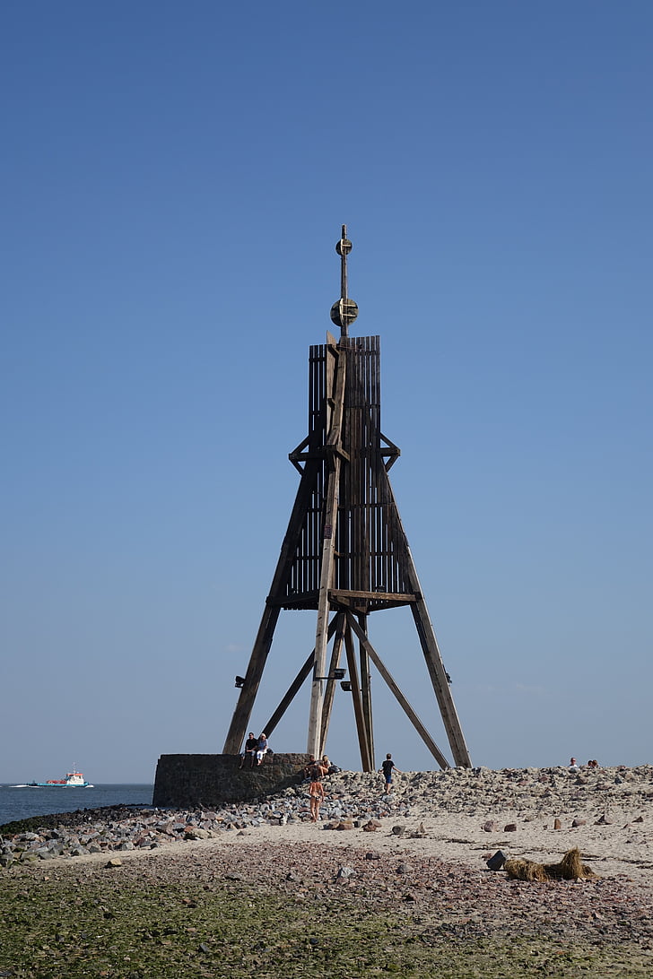 Kugelbake, mer du Nord, Cuxhaven, Duhnen, phare