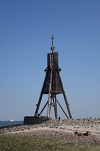 Kugelbake, Északi-tenger, Cuxhaven, Duhnen, világítótorony