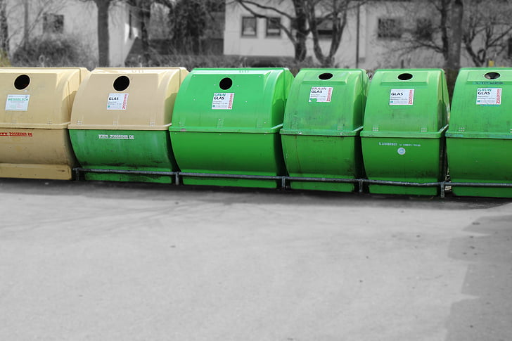 staklo, smeće, otpadnog stakla, na raspolaganju, odvajanje, recikliranje