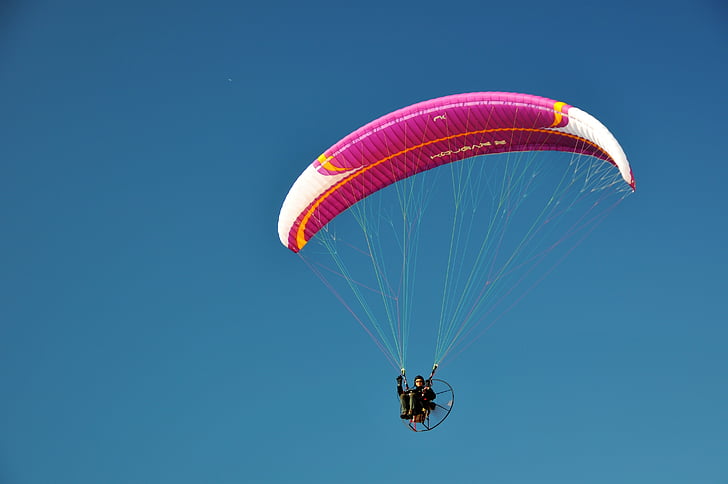 motorsegler, scherm, paragliding, Paraglider, vliegende sport-apparaat, motor-zweefvliegtuigen, lucht sport
