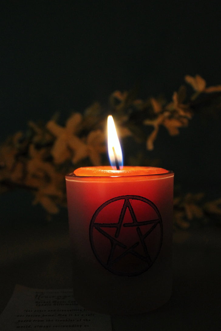 candela magica, Candle magick, Wicca, Pagan, magia, fiamma, occulto