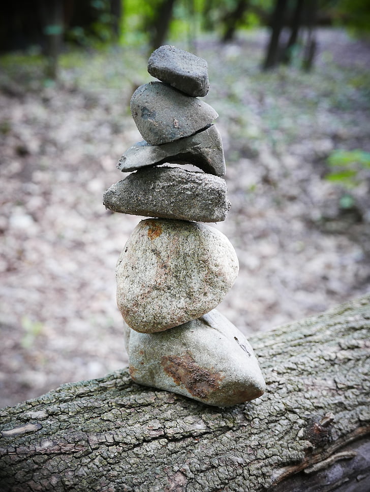 Zen, equilibrio, te, armonia, calma, roccia, pietre di Zen