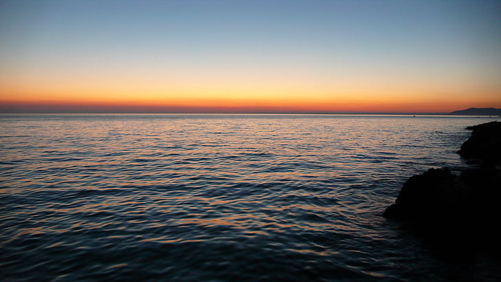 laut, matahari terbenam, matahari, abendstimmung, air, Pantai, langit