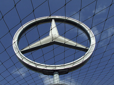 automobiļu rūpniecība, Daimler, Mercedes, Mercedes zvaigzne, zvaigzne, automašīnu logo, arhitektūra