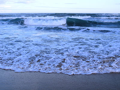 sardinia, orrì, water, waves, evening, beach, sea