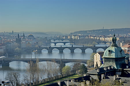 Prága, Praha, híd, cseh, Európa, utazás, város