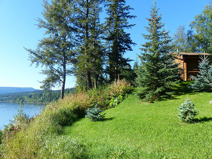 canim, езеро, Британска Колумбия, Канада, декори, пейзаж, лято