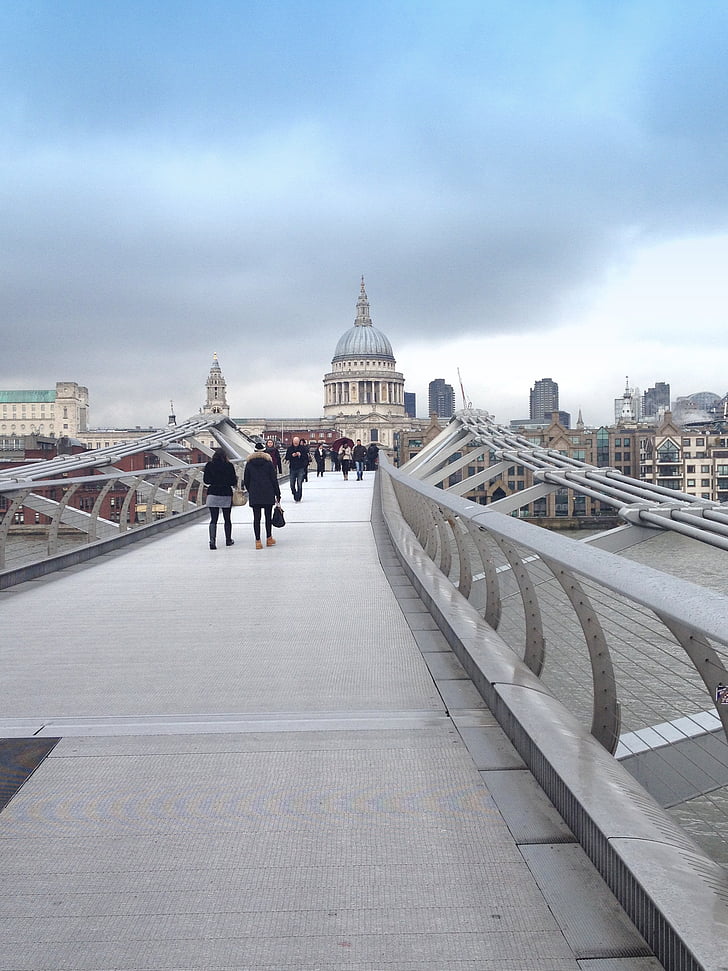 London, Jembatan, konstruksi, Sungai, Britania Raya, refleksi, air
