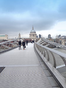 Londyn, Most, Budowa, Rzeka, Wielkiej Brytanii, odbicie, wody