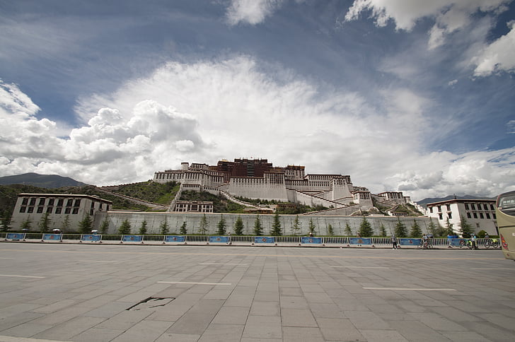 chrám, Tibet, Tibetské, Palác Potala, Lhasa, Čína, UNESCO