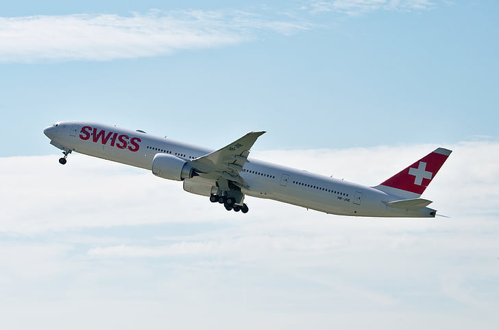 Boeing 777, Swiss airlines, Zurich, Šveits, õhusõiduki, Boeing, 777