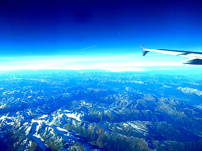 hemel, Alpen, Zwitserland, vliegtuigen, venster, Bergen, berg