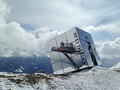 cube de glace, Tirol, Serfaus, neige, montagne, hiver, Alpes européennes