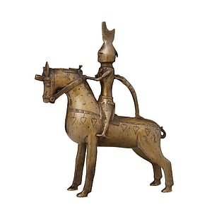 escultura, vaso, Figura, Caballero, caballo, bronce, aquiminale