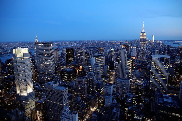 New Yorkissa, City, pilvenpiirtäjä, Yhdysvallat, rakennukset, NYC, arkkitehtuuri