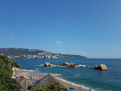Acapulco, Mar, cel, platja, Mèxic, assolellat, paradís