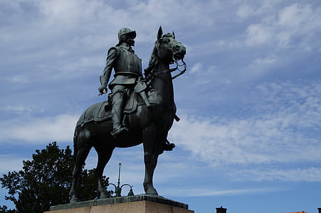 rytterstatuen, hest, Reiter, statue, skulptur, monument, historisk set