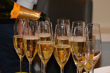 Şampanya, cam, parti