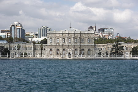dolmabahçe palace, beşiktaş, istanbul, marine, water, turkey, landscape