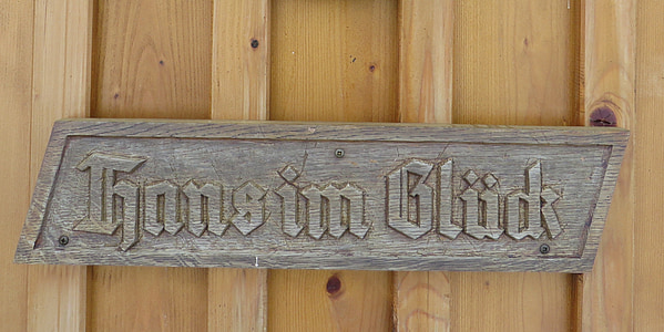 wooden sign, fairy tales, hans in the fortune