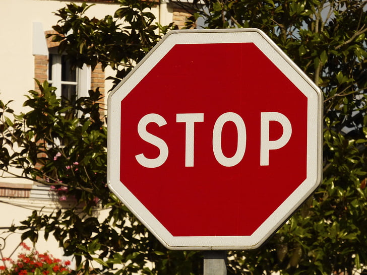 Stop, panel, trafik, Road, vejskilt, rød, indikation