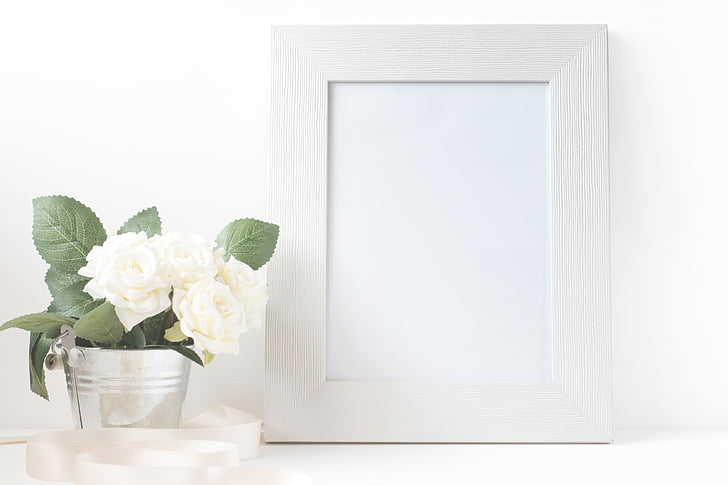 picture, frame, canvas, card, paper, blank, flower