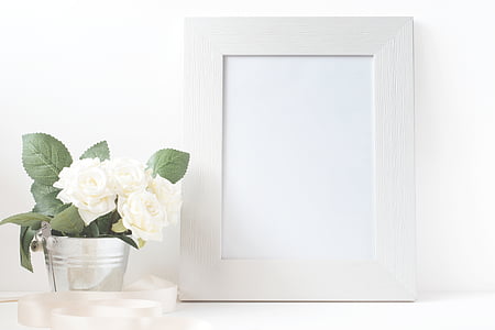 picture, frame, canvas, card, paper, blank, flower