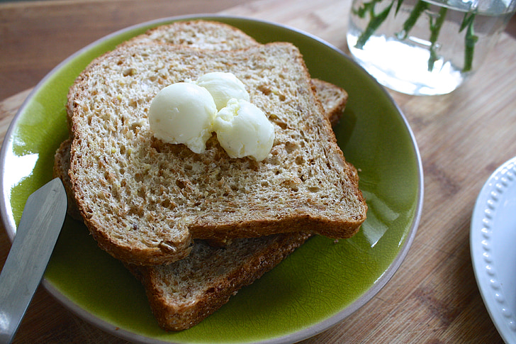 Bữa sáng, bơ, sprouted bánh mì, bánh mì nướng, Ngọt ngào, thức uống, mứt