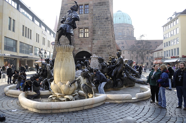 Dresden, byen, fontene